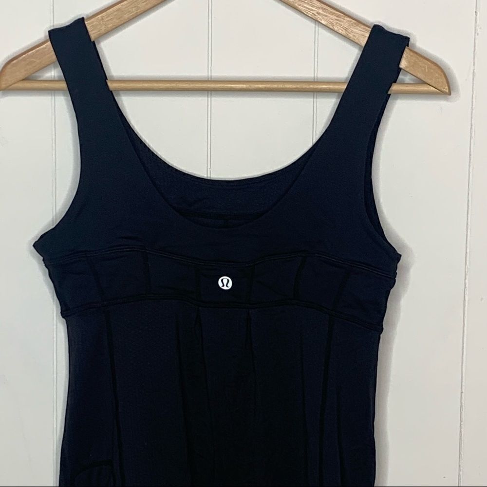 Lululemon Tank Top Black Elevate Adjustable Cinch Waist Womens Size 6 Gym Yoga - Picture 3 of 7